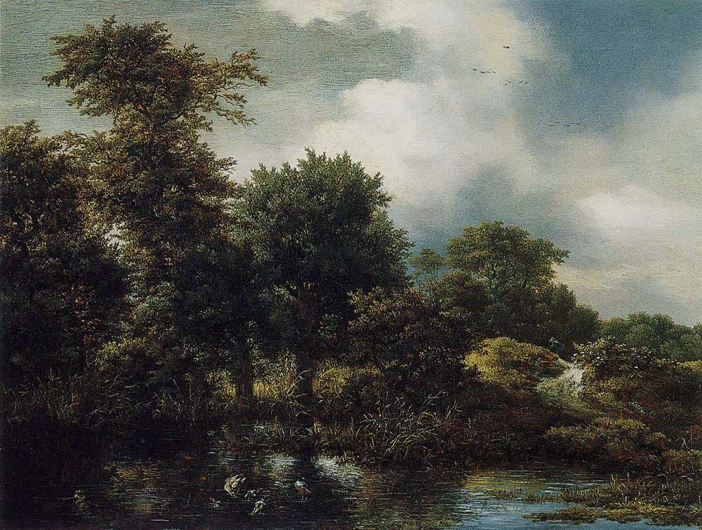 Jacob van Ruisdael - Wooded Landscape with a Pond