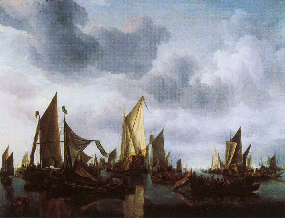 Jan van de Cappelle - Sailing Ships at Sea