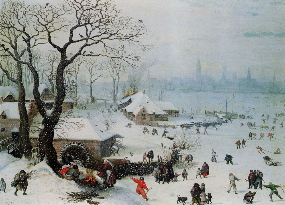 Lucas van Valckenborch - Winter Landscape near Antwerp
