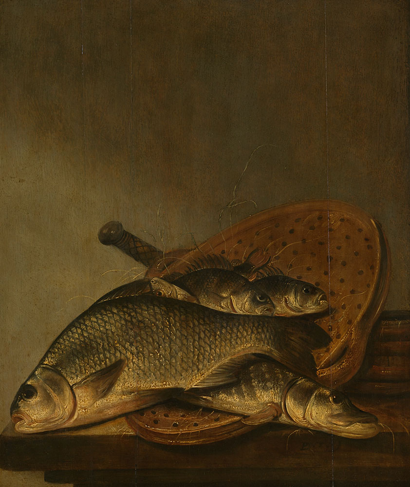 Pieter de Putter - Still life with fish