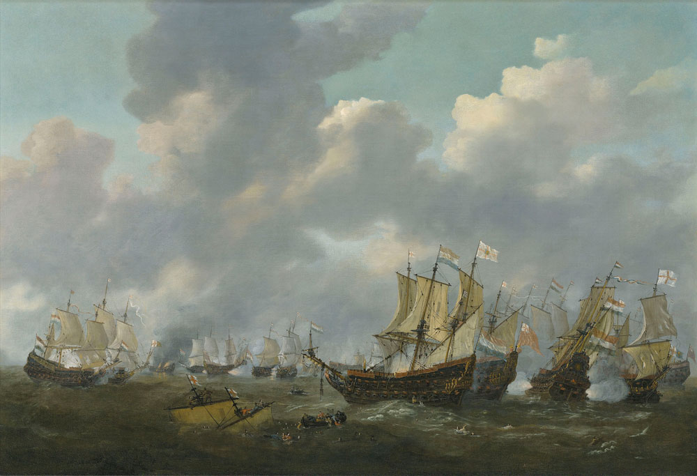 Reiner Zeeman - The Battle of Leghorn, 4th March 1653, during the First Anglo-Dutch War (1652-54)