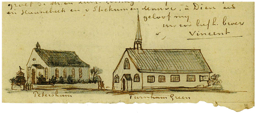 Vincent van Gogh - Small Churches at Petersham and Turnham Green