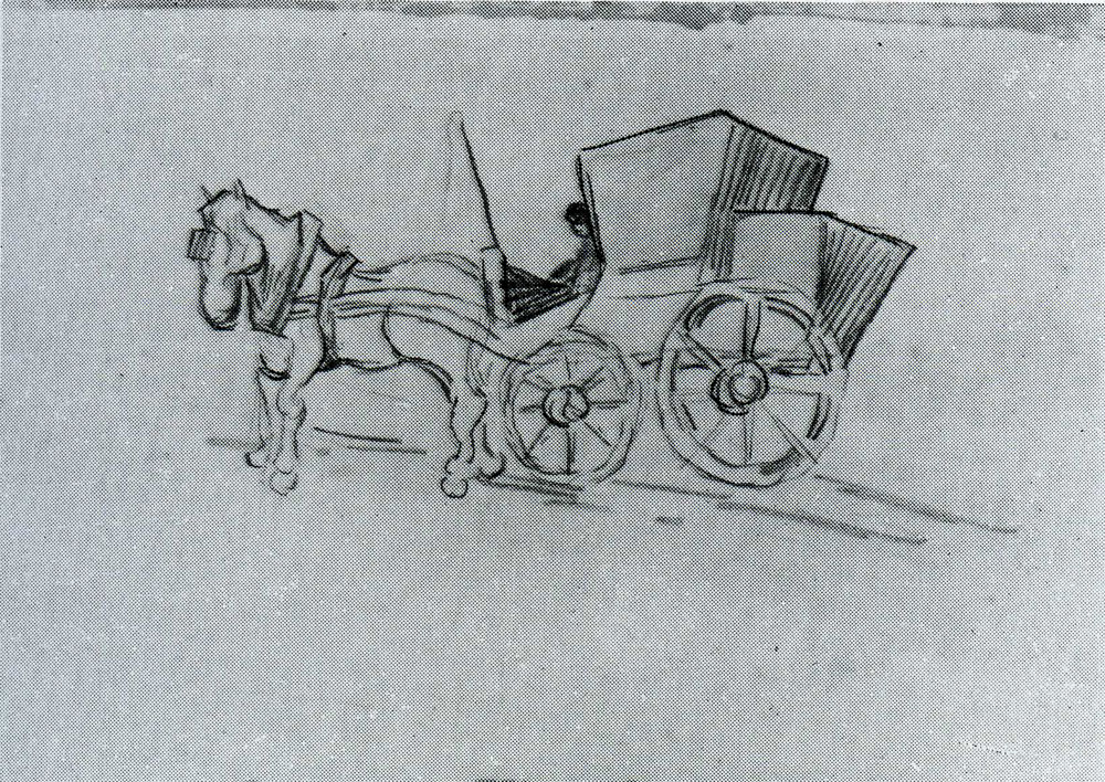 Vincent van Gogh - A Carriage with a Horse