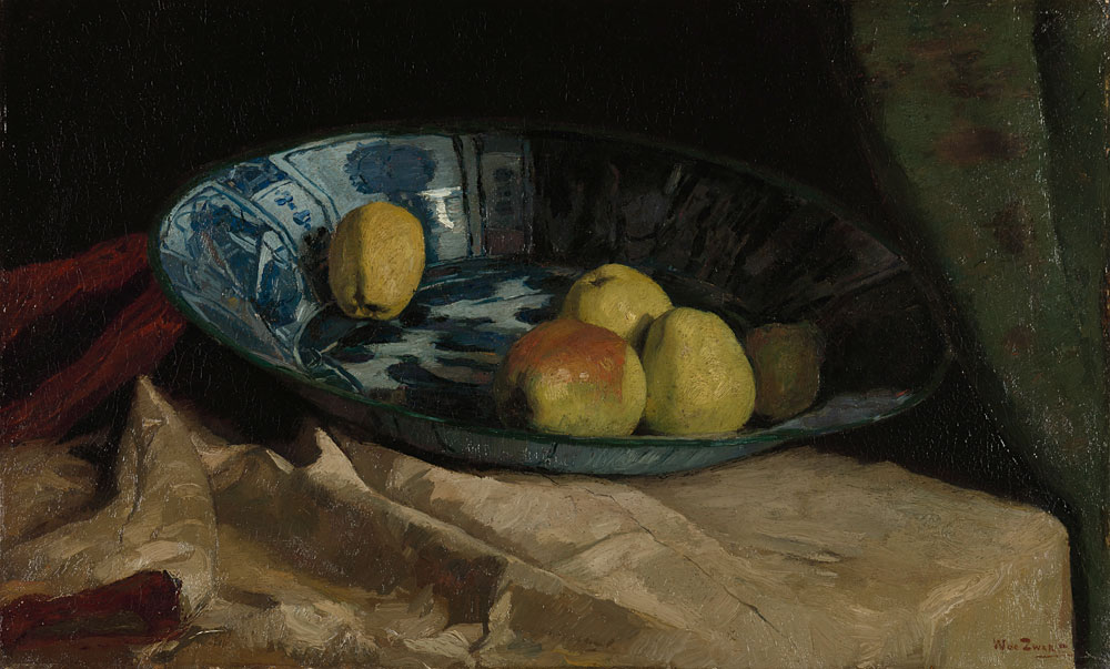 Willem de Zwart - Still Life with Apples in a Delft Blue Bowl