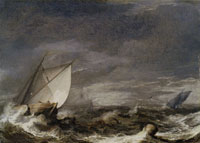 Allart van Everdingen Ships in a Storm