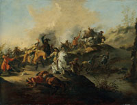 Dirck Stoop Battle between Horsemen and Foot Soldiers