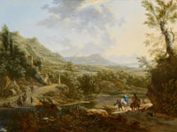 Frederik de Moucheron and Johannes Lingelbach Italian Landscape