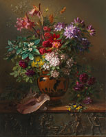 Georgius Jacobus Johannes van Os Still Life with Flowers in a Greek Vase: Allegory of Spring