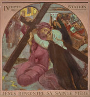 Maurice Denis Jésus rencontre sa Sainte Mère, Réplique de la IVème Station du chemin de croix pour la Chapelle Notre-Dame-de-la-Clarté de Perros-Guirec  