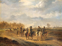 Pieter Gerardus van Os Cossacks on a country Road near Bergen in North Holland, 1813
