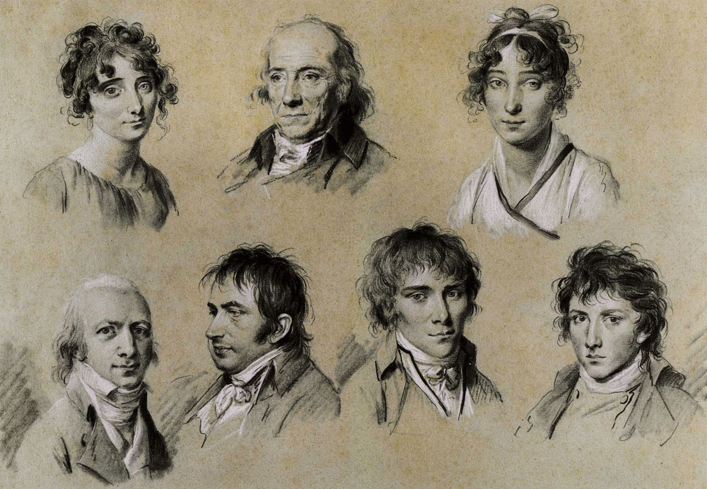 Louis-Léopold Boilly - Portrait of Jean Darcet and Six Members of His Family