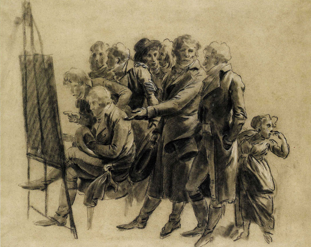 Louis-Léopold Boilly - Study for The Meeting of Artists in Isabey's Studio