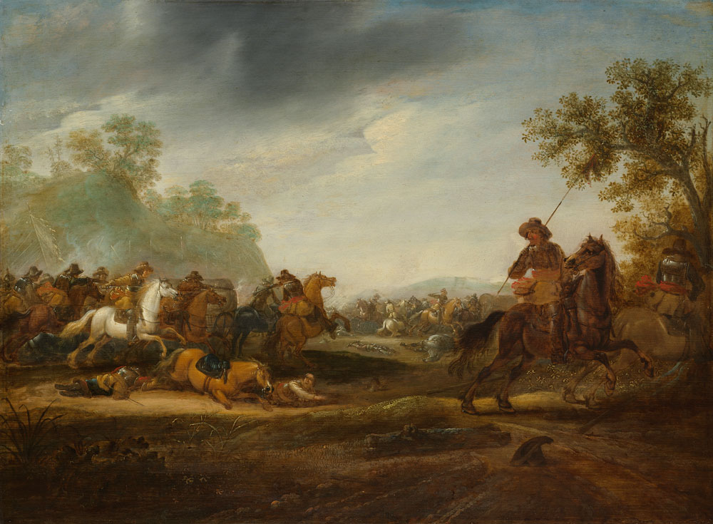 Attributed to A. van Hoef - Cavalry Skirmish