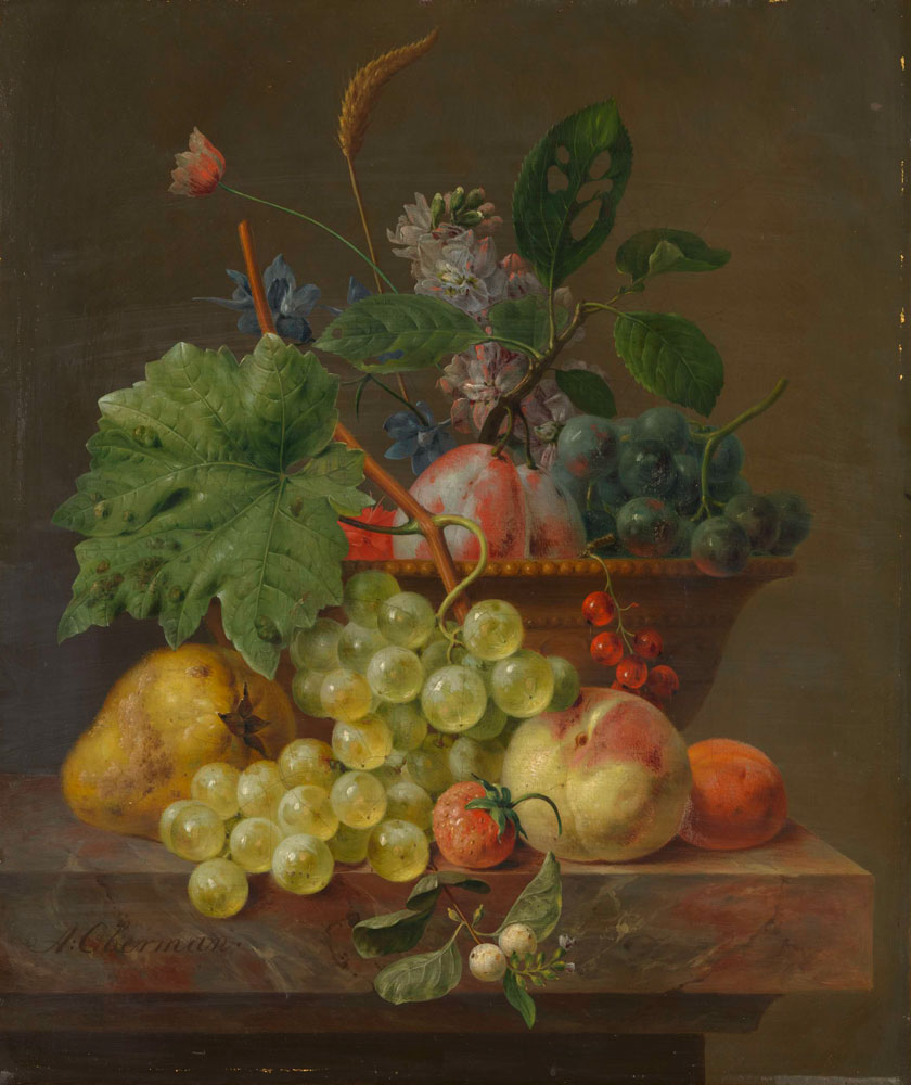 Anthony Oberman - Still Life with Fruit in a Terracotta Dish