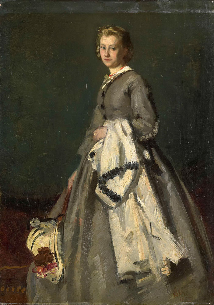 August Allebé - A young Woman