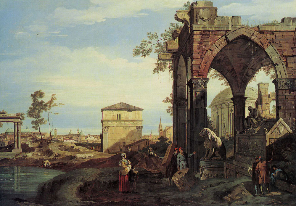 Canaletto - Capriccio with motives from Padua