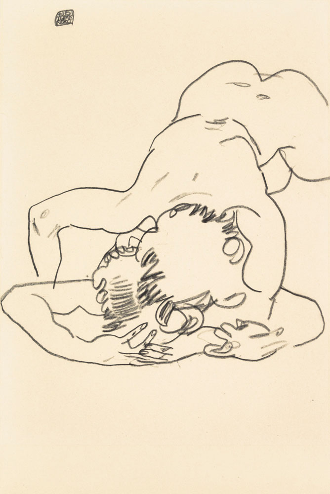 Egon Schiele - Two Embracing Figures