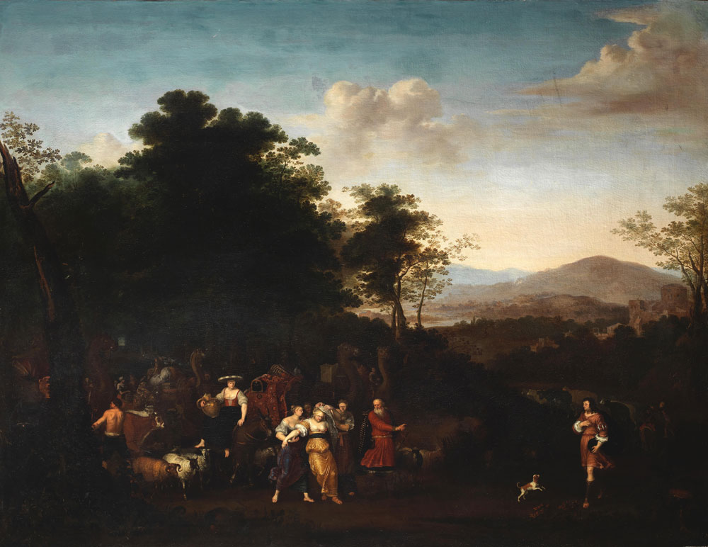 Attributed to François Verwilt - The Meeting of Jacob and Laban
