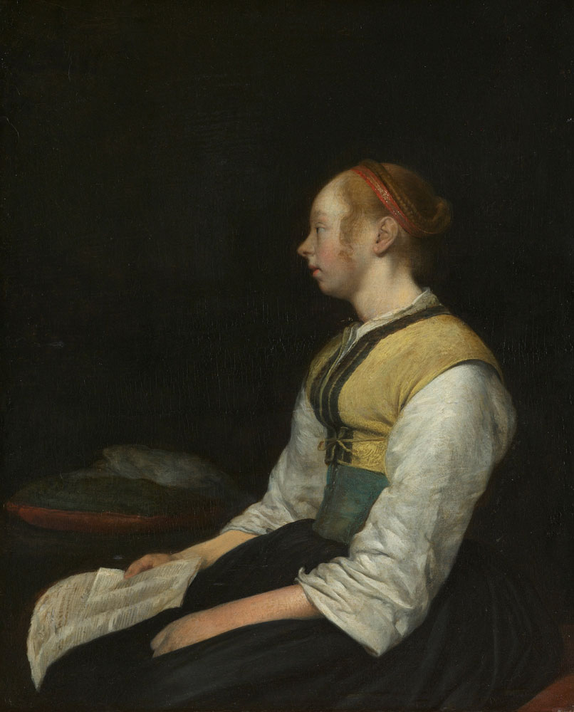 Gerard ter Borch - Seated Girl in Peasant Costume