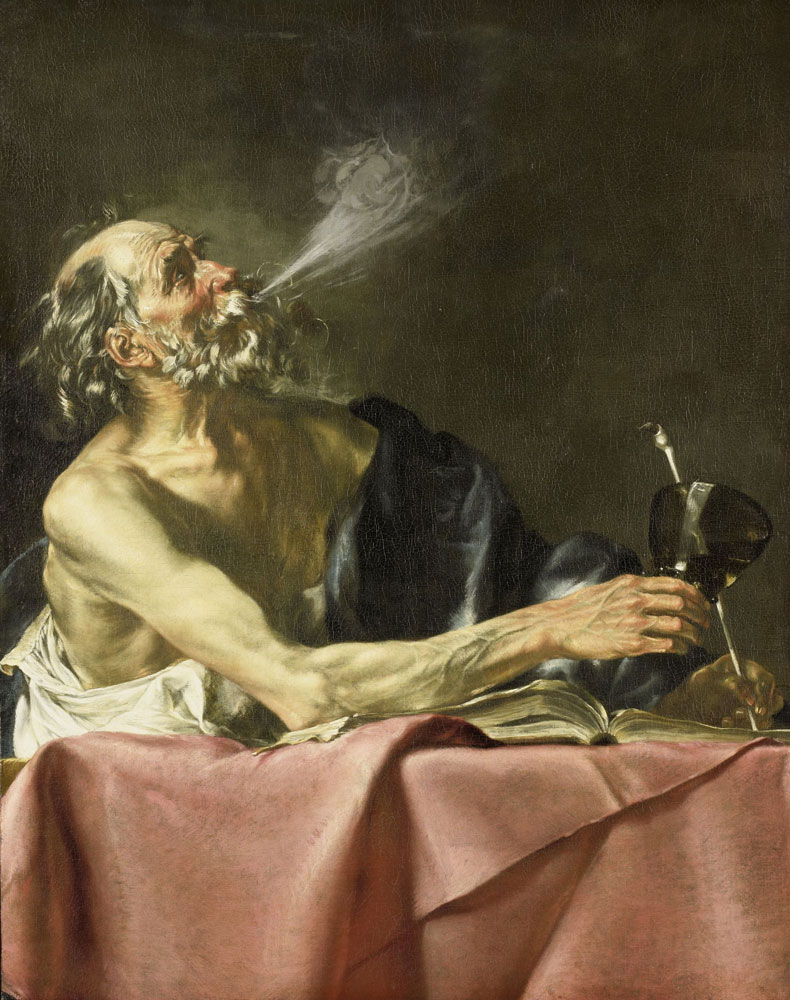 Hendrick van Somer - The Smoker Allegory of Transience