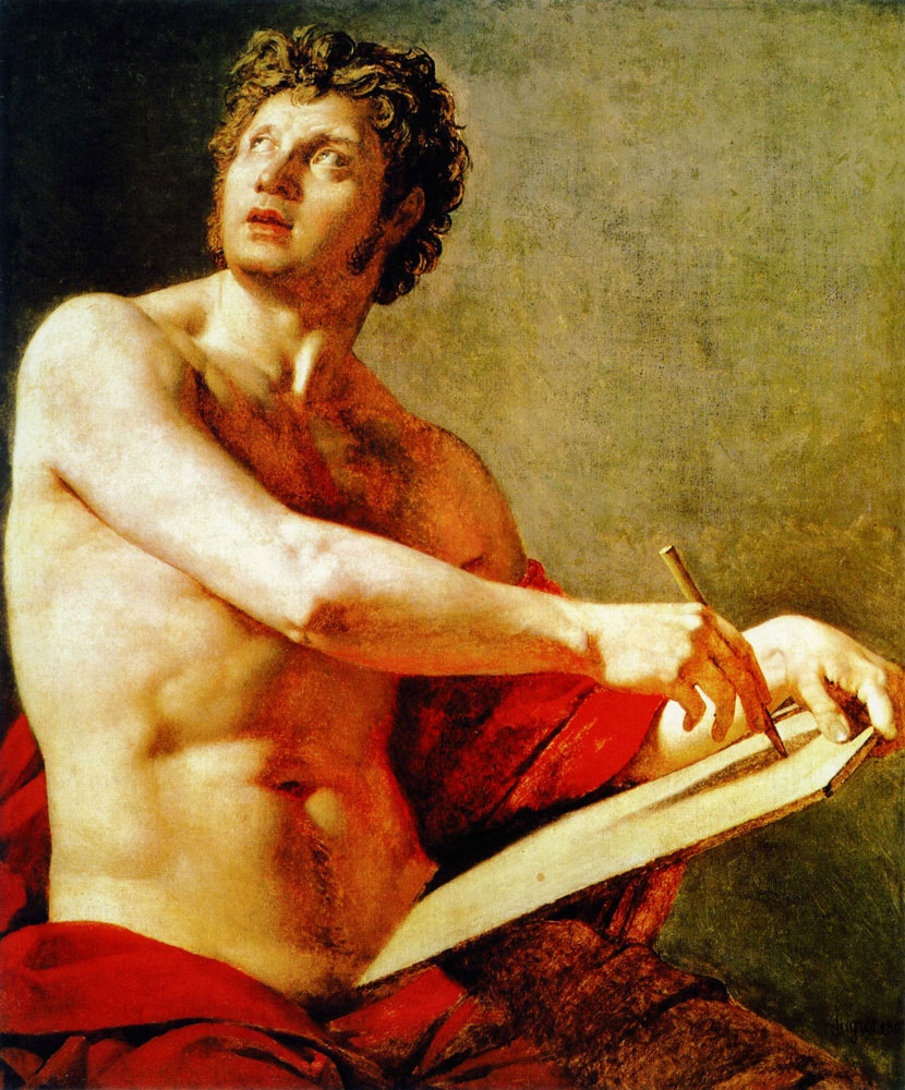 Jean Auguste Dominique Ingres - Academix Study of a Male Torso