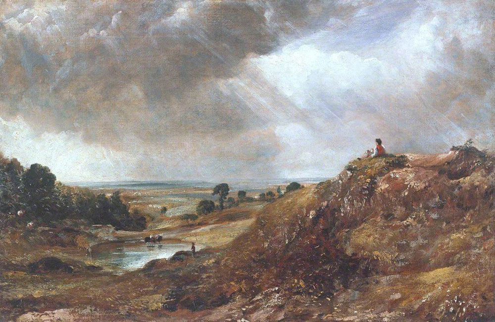 John Constable - Branch Hill Pond, Hampstead Heath, with a Boy Sitting on a Bank