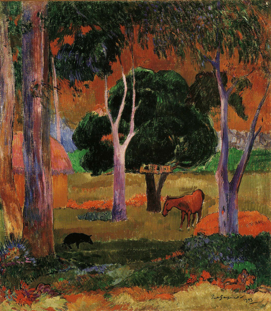 Paul Gauguin - Landscape, La Dominique (Hiva Oa)