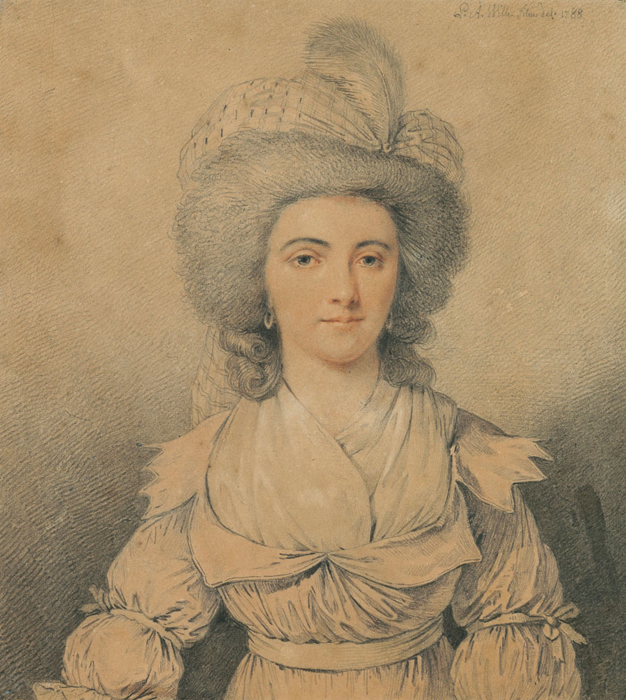 Pierre-Alexandre Wille - Portrait of a lady, bust length