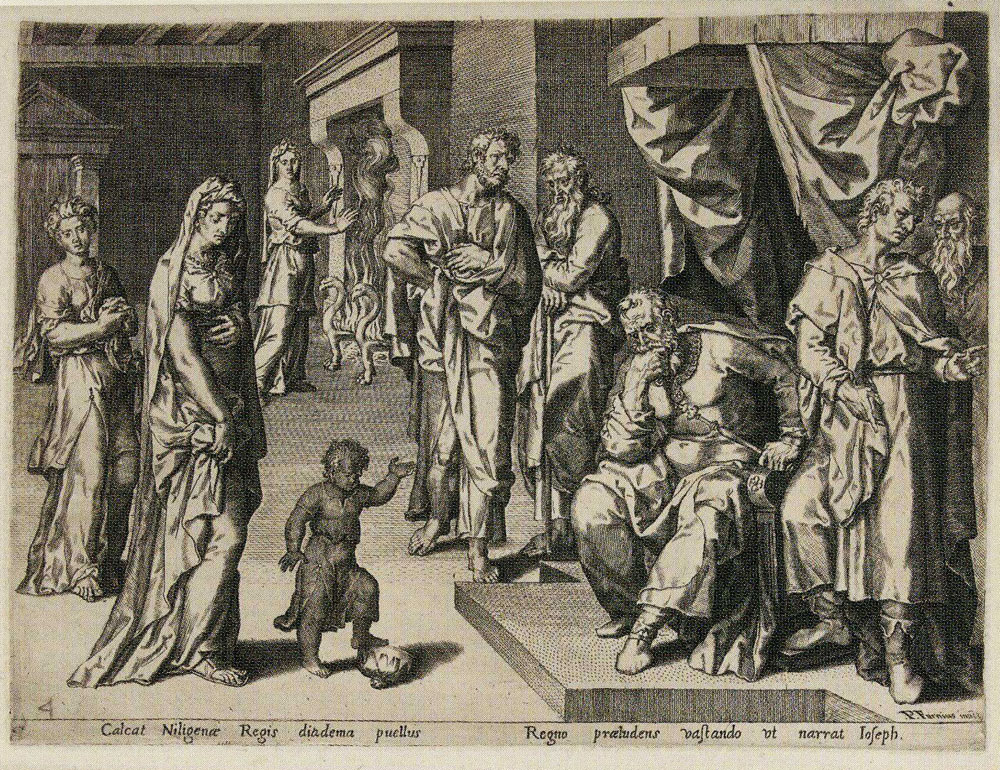 Pieter Jalhea Furnius - Moses trampling on Pharaoh's crown