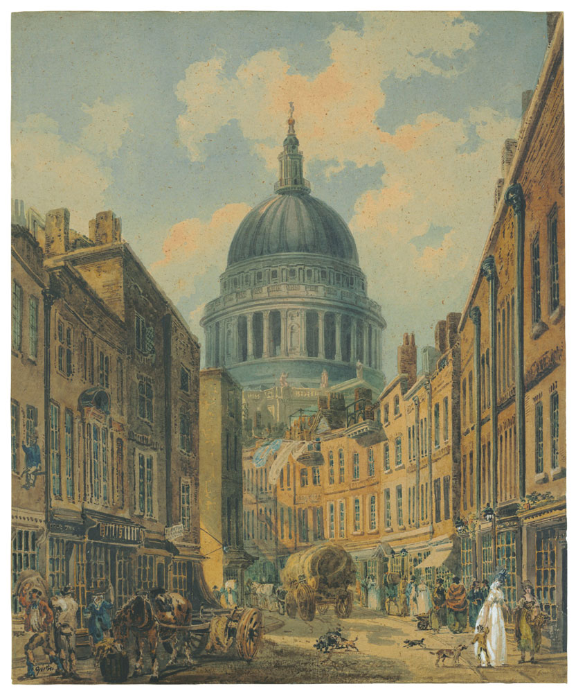 Thomas Girtin - St. Paul's Cathedral from St. Martin's-le-Grand, London
