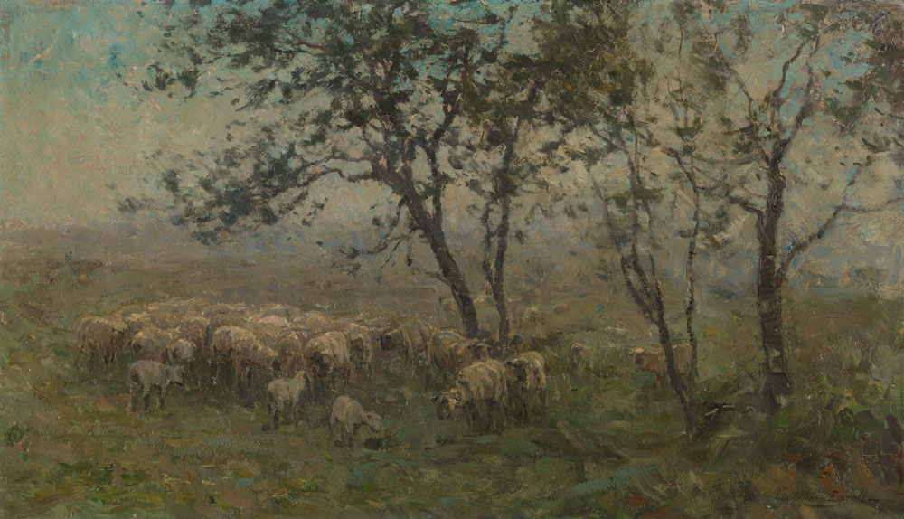 William Charles Estall - A Flock of Sheep