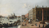 Follower of Canaletto The Molo, Venice, looking west towards the Punta della Dogana