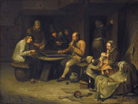 Egbert van Heemskerck Ann Inn with Backgammon Players