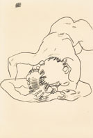 Egon Schiele Two Embracing Figures