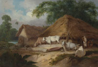 George Chinnery A village scene, Bengal