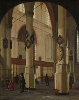 Hendrick van Vliet View of the Oude Kerk in Delft