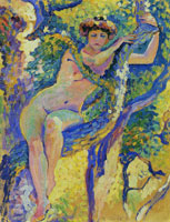 Henri-Edmond Cross - Woman in Tree