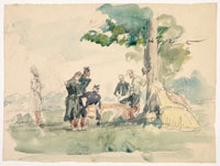 Isidore Pils Militaires sous un arbre (Soldiers under a Tree)