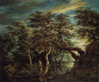 Jacob van Ruisdael Marsh in a Wood at Dusk