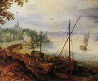 Jan Brueghel the Elder Landscape with Woodcutters