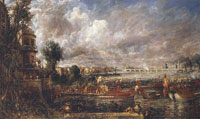 John Constable The Opening of Waterloo Bridge ('Whitehall Stairs, June 18th, 1817')