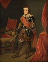 Attributed to Juan Bautista Martínez del Mazo Portrait of Prince Baltasar Carlos, Son of the Spanish King Philip IV, at approximately 11 years of age