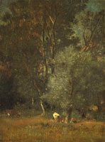 Jules Dupré View in the Woods