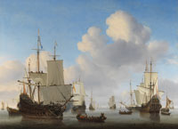 Willem van de Velde the Younger Dutch Ships in a Calm Sea