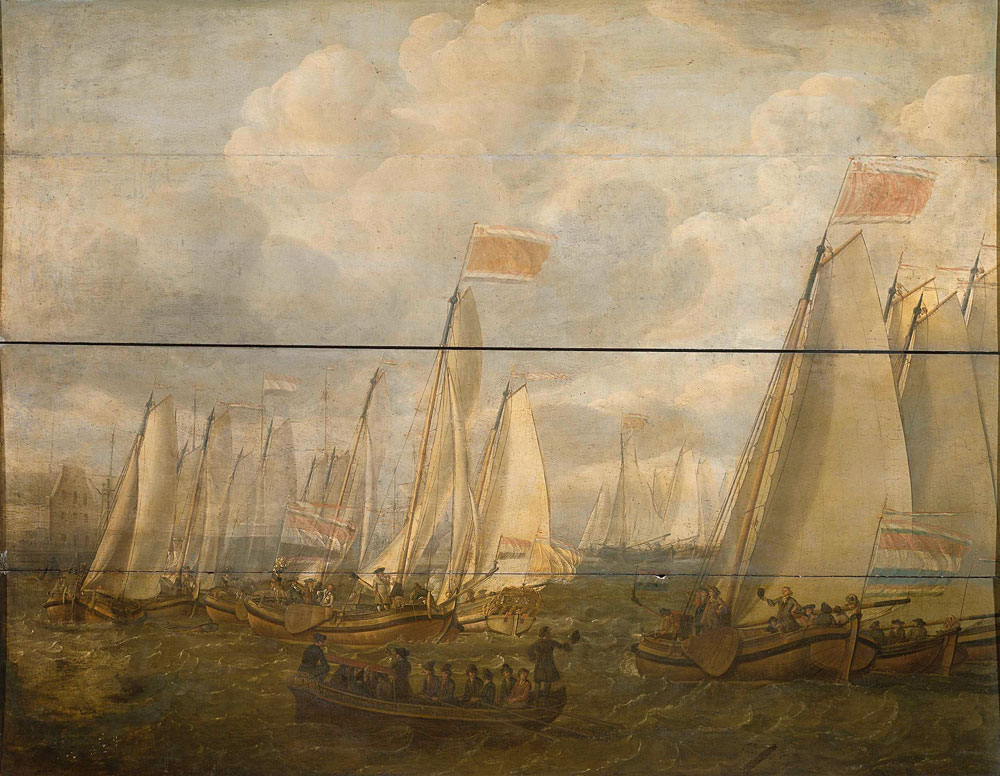 Abraham Alewijn - Marine Pageant on the Y off Amsterdam