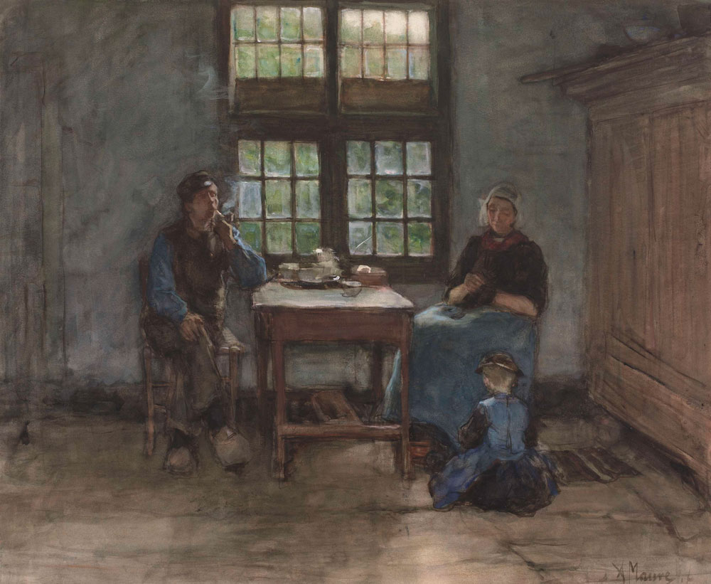 Anton Mauve - Interior of a Cottage in Laren
