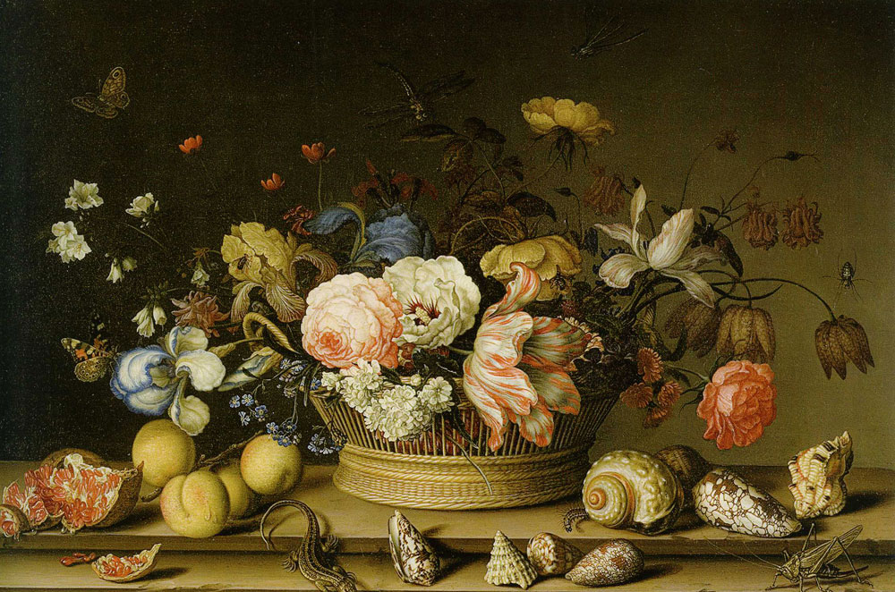 Balthasar van der Ast - Still Life with a Basket of Flowers