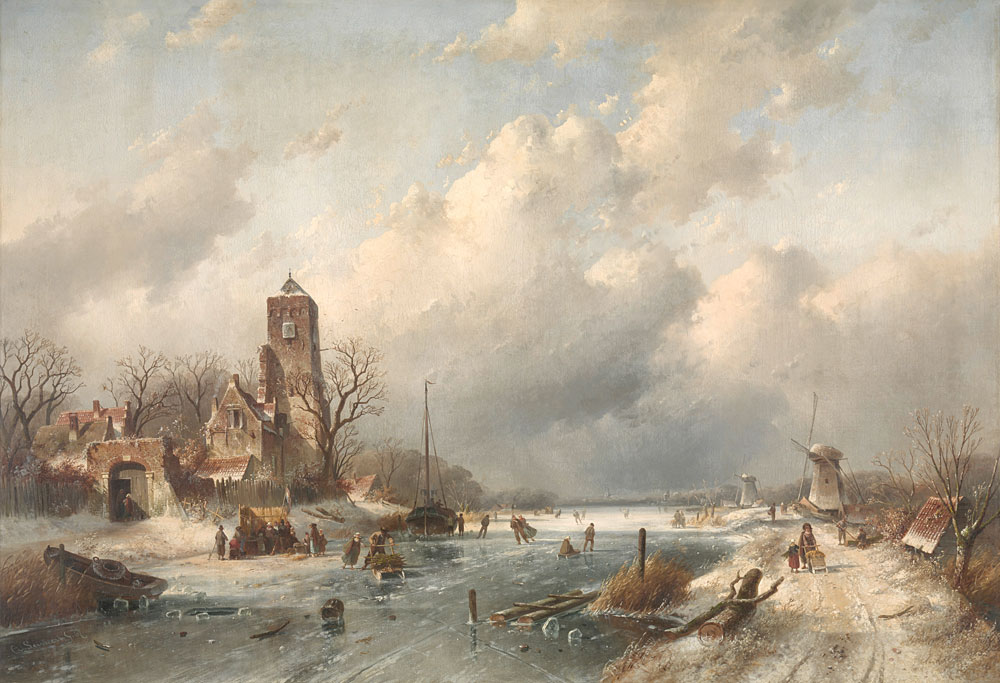 Charles Leickert - Winter Scene