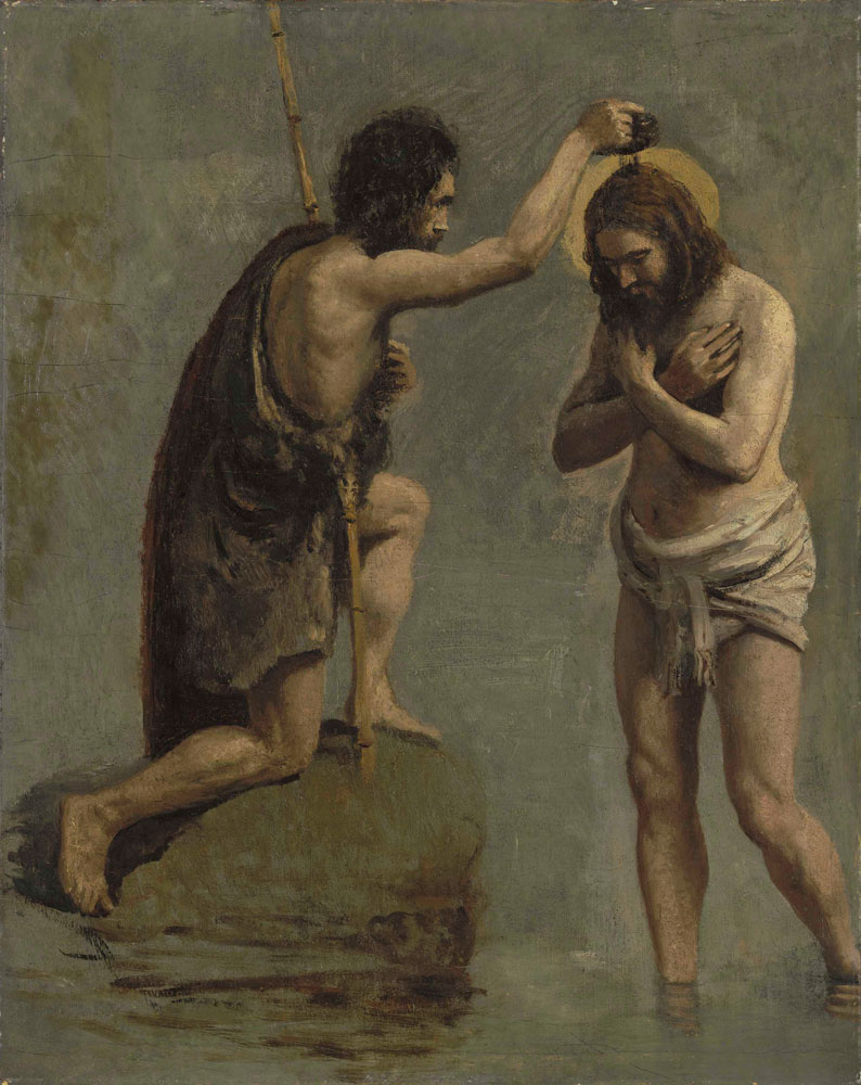 Jean-Baptiste-Camille Corot - Jesus and Saint John (Study for The Baptism of Christ)