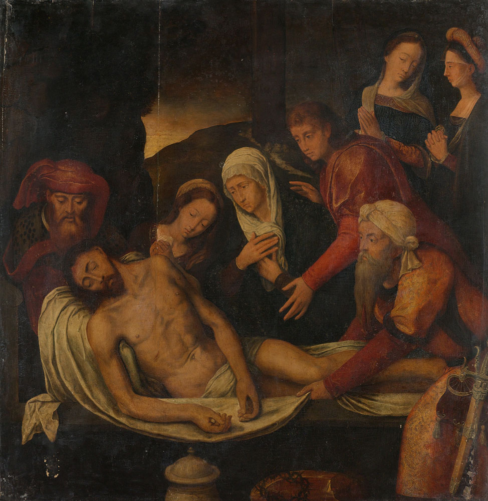 Anonymous - Entombment of Christ with Joseph of Arimathea and Nicodemus, Mary Magdalene, the Virgin and Saint John the Evangelist